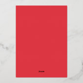 Gestructureerde Tomaat Rood Folie Uitnodiging – Aa (Achterkant)