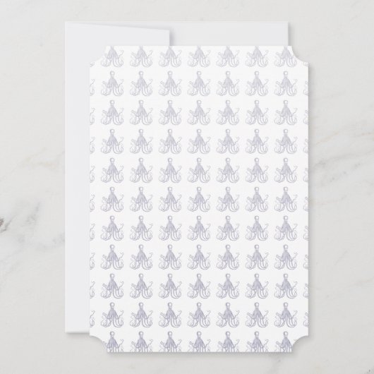 gestructureerde uitnodiging voor octopus (Achterkant)