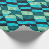 Gestructureerde uitstraling van hout 2 cadeaupapie cadeaupapier (Hoek)