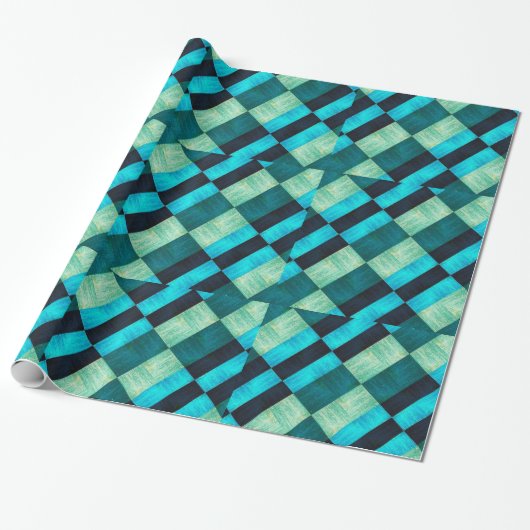 Gestructureerde uitstraling van hout 2 cadeaupapie cadeaupapier (Uitgerold)