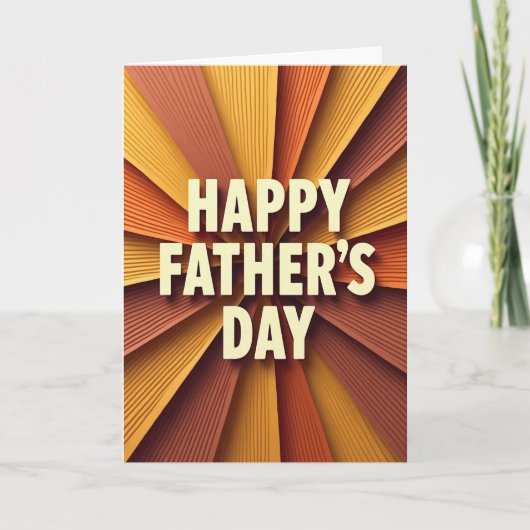 Gestructureerde Vaderdag Zon Kaart (Voorkant)