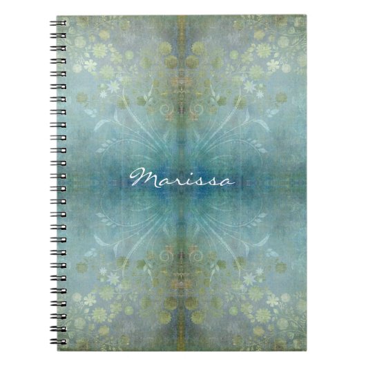 Gestructureerde waterverf met schuifwiel Modern Fl Notitieboek (Voorkant)
