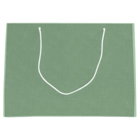Gestucte gedempte groene kleur. groot cadeauzakje (Voorkant)