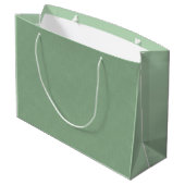 Gestucte gedempte groene kleur. groot cadeauzakje (Achterkant Gekanteld)