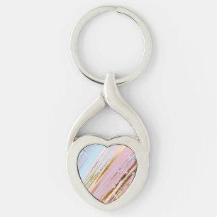 Gestucte Roze Achtergrond Sleutelhanger