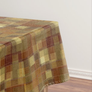 Gestucteerd monochroom bruin tartan plaid. tafelkleed