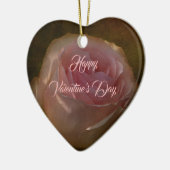 Gestucteerd roze rozen ornament (Links)