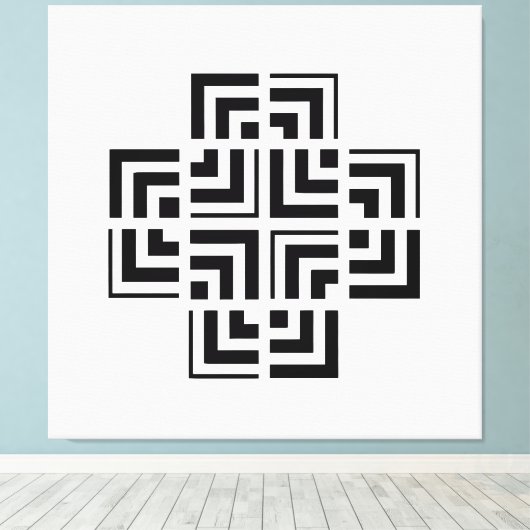 Gestucteerde Geometrie | Modern Canvas Afdruk (Insitu (Houten vloer))