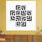 Gestucteerde Geometrie | Modern Canvas Afdruk (Insitu (Woonkamer))