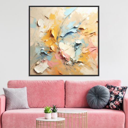 Gestuctureerde Abstracte Wandkunst Canvas Afdruk (Insitu (Woonkamer))