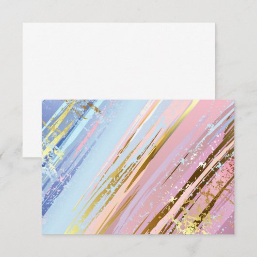 Gestuctureerde Roze Achtergrond Bedankkaart (Voorkant / Achterkant)