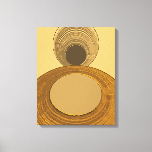 Gestuctuurd Goud Abstract Geometrisch Modern Canvas Afdruk (Voorkant)