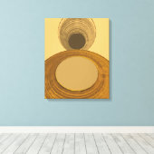 Gestuctuurd Goud Abstract Geometrisch Modern Canvas Afdruk (Insitu (Houten vloer))