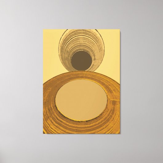 Gestuctuurd Goud Abstract Geometrisch Modern Canvas Afdruk (Voorkant)