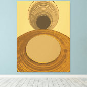 Gestuctuurd Goud Abstract Geometrisch Modern Canvas Afdruk (Insitu (Houten vloer))