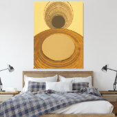 Gestuctuurd Goud Abstract Geometrisch Modern Canvas Afdruk (Insitu (Slaapkamer))