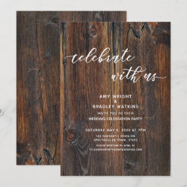 Gestuctuurd Hout Handgeschreven Script Vier met On Kaart