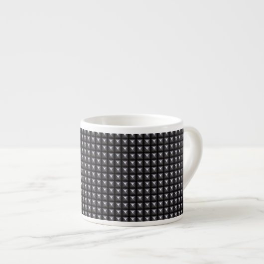 Gestuctuurd stalen textuur espresso kop (Voorkant rechts)