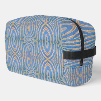 Gestuctuurd, symmetrisch blauwe en gouden zebra pa toilettasje