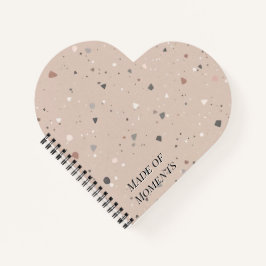 Gestuctuurd Terrazzo Patroon | Mocha Mousse Elegan Notitieboek