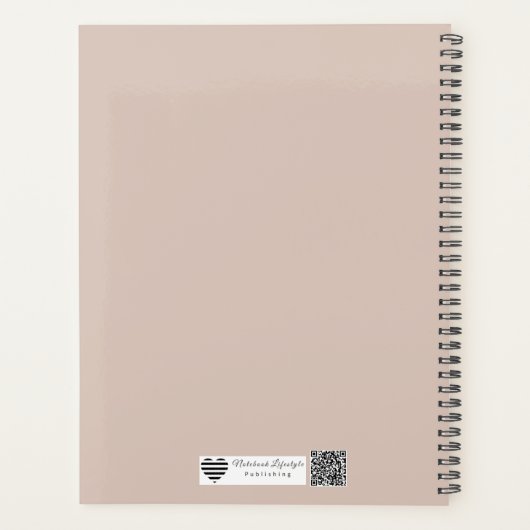 Gestuctuurd Terrazzo Patroon | Mocha Mousse Elegan Planner (Achterkant)