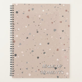 Gestuctuurd Terrazzo Patroon | Mocha Mousse Elegan Planner
