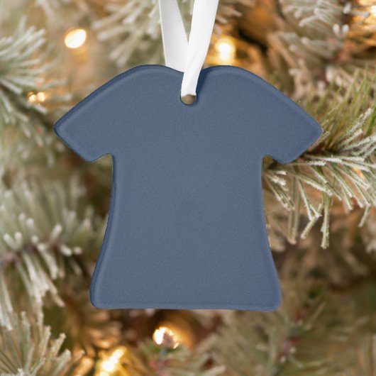 Gestuctuurde blauwe acryl ornament in leuke shirtv (Boom)