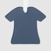 Gestuctuurde blauwe acryl ornament in leuke shirtv (voorkant)