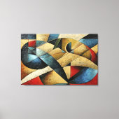 Gestuctuurde geometrische kunst canvas afdruk (Voorkant)