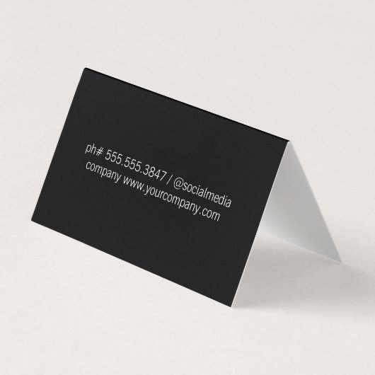 Gestuctuurde Grijs Visitekaartje (Achterkant)