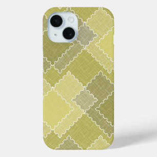 Gestuctuurde patchwork lapjes multikleurige patche iPhone 15 case