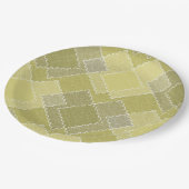 Gestuctuurde patchwork lapjes multikleurige patche papieren bordje (Gekanteld)