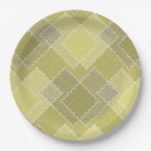 Gestuctuurde patchwork lapjes multikleurige patche papieren bordje (Voorkant)