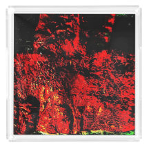 Gestuctuurde rode abstracte Acryl dienblad,Donkerr