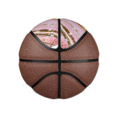 Gestuctuurde Roze Achtergrond Basketbal (Rechts)