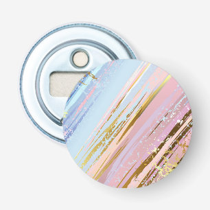 Gestuctuurde Roze Achtergrond Button Flesopener