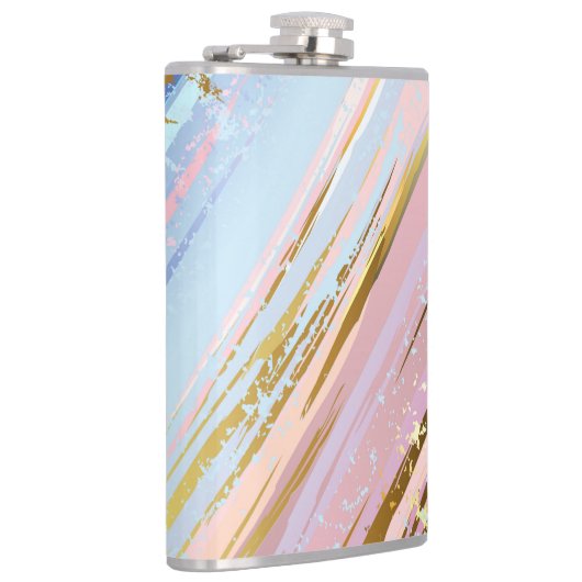 Gestuctuurde roze achtergrond heupfles (Rechts)