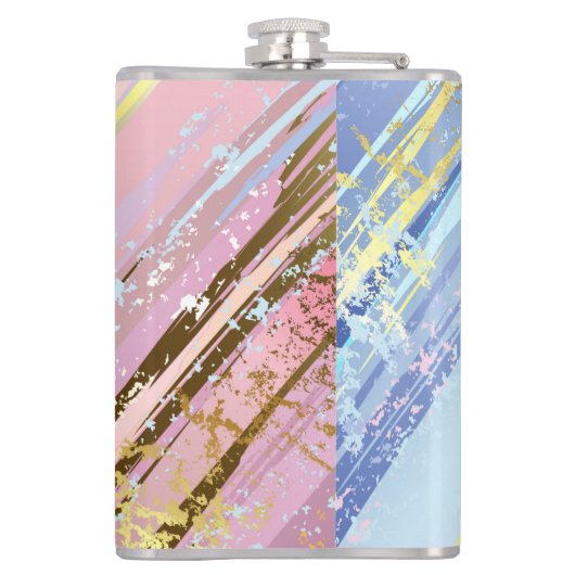 Gestuctuurde roze achtergrond heupfles (Achterkant)