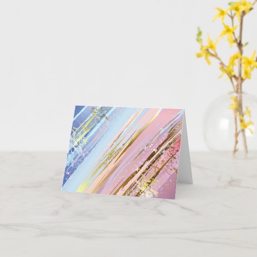 Gestuctuurde Roze Achtergrond Kaart (Gele Bloem)