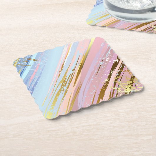 Gestuctuurde Roze Achtergrond Kartonnen Onderzetters (Gebogen)