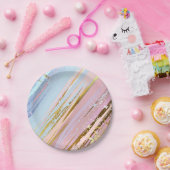 Gestuctuurde Roze Achtergrond Papieren Bordje (Feest)