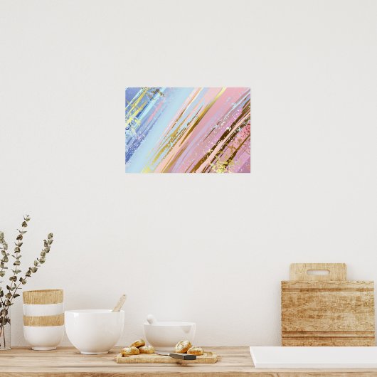 Gestuctuurde Roze Achtergrond Poster (Keuken)