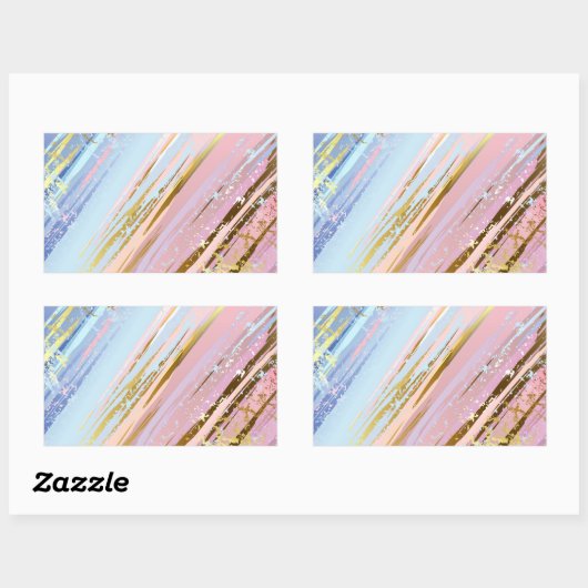 Gestuctuurde Roze Achtergrond Rechthoekige Sticker (Vel)