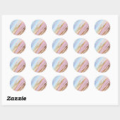 Gestuctuurde Roze Achtergrond Ronde Sticker (Vel)