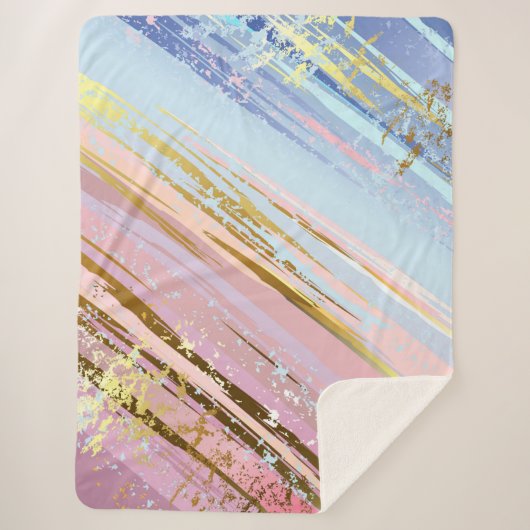 Gestuctuurde Roze Achtergrond Sherpa Deken (Voorkant)