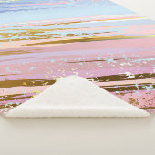 Gestuctuurde Roze Achtergrond Sherpa Deken (3/4)
