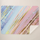 Gestuctuurde Roze Achtergrond Sherpa Deken (Voorkant (horizontaal))