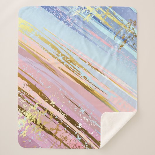 Gestuctuurde Roze Achtergrond Sherpa Deken (Voorkant)