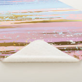 Gestuctuurde Roze Achtergrond Sherpa Deken (3/4)