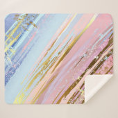 Gestuctuurde Roze Achtergrond Sherpa Deken (Voorkant (horizontaal))